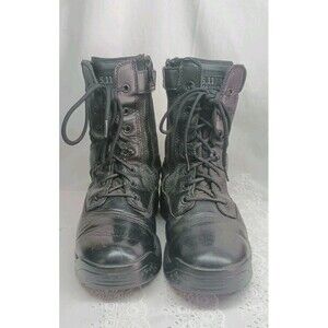 5.11 Tactical Men's ATAC 2.0 6" Sidezip US 9 Boots Black Slip Resistant Workwear